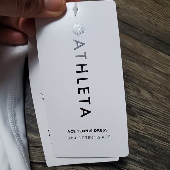 ATHLETA Women Size Medium Ace Tennis Golf White Dress 1/4 Zip Sleeveless NEW - Picture 5 of 14